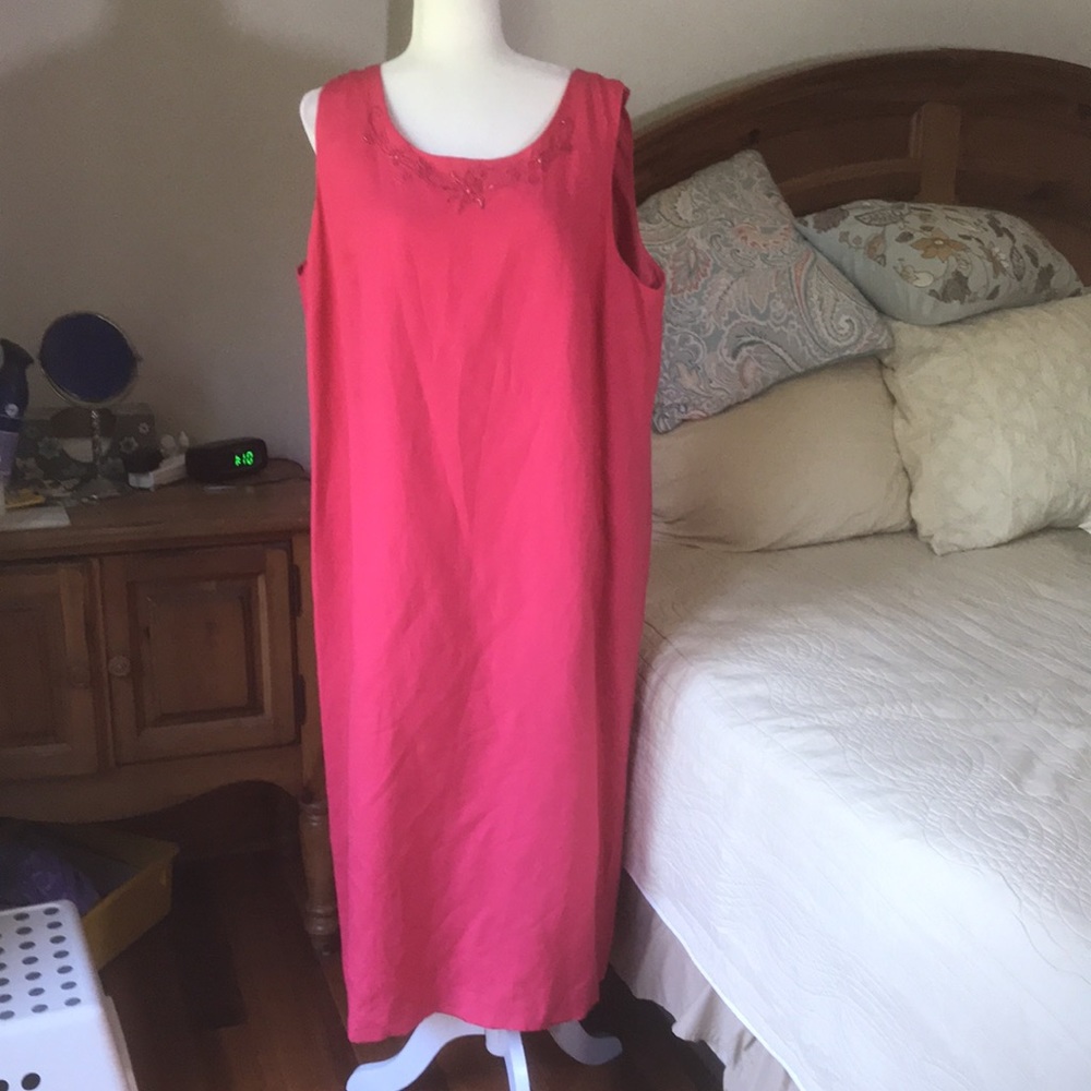 Jessica Howard Linen Blend Sleeveless Dress 20 Woman’s Petite